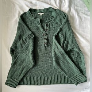 American Eagle Knit 3/4 Button Sweater
